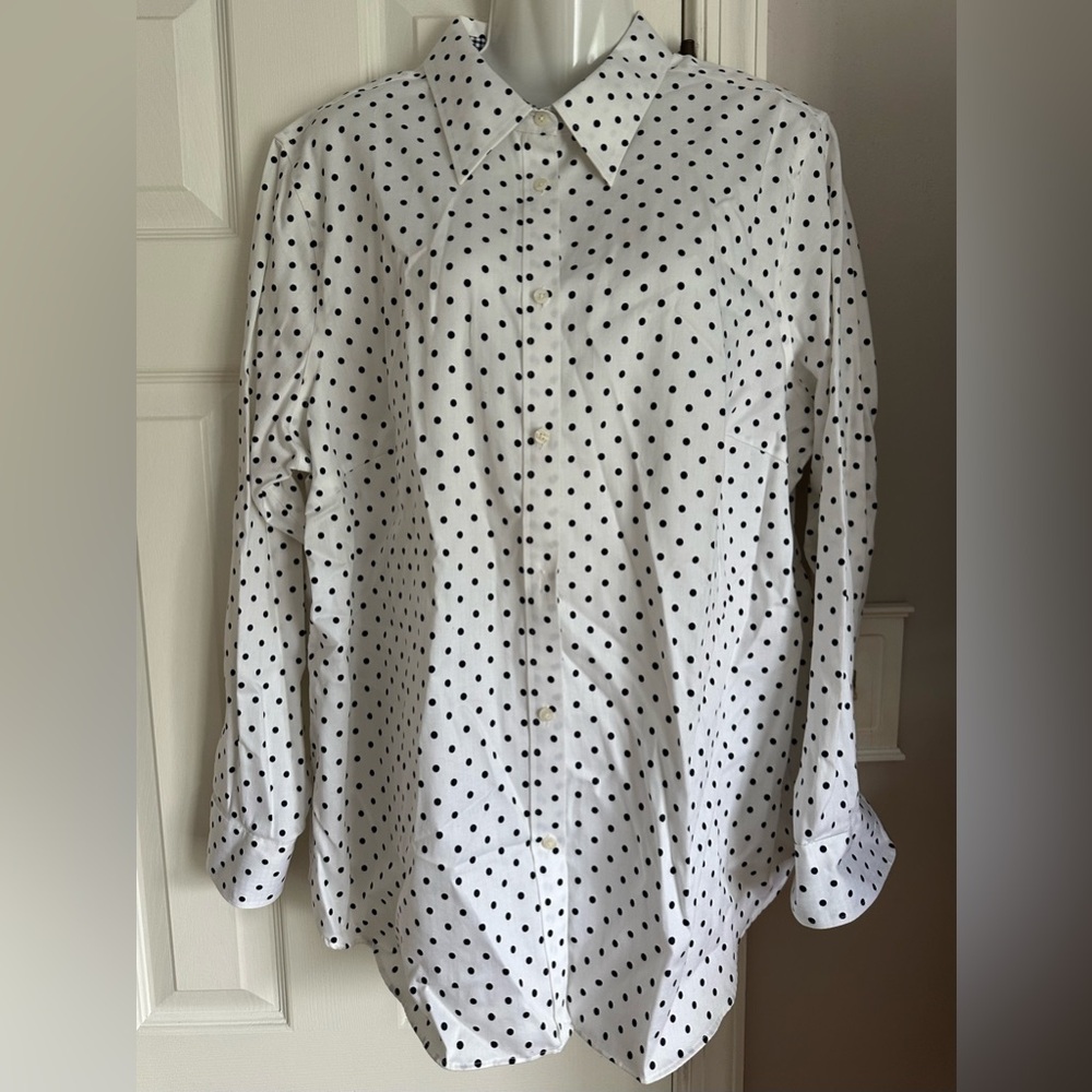 Classic White Polka Dot Men's Inspired Shirt